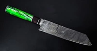 JN Handmade Knives chef feather damascus 3